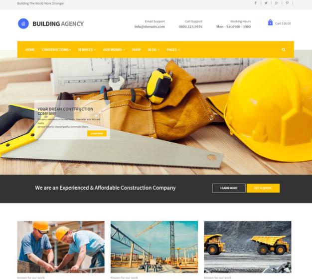 Building Agency - Construction Business Website