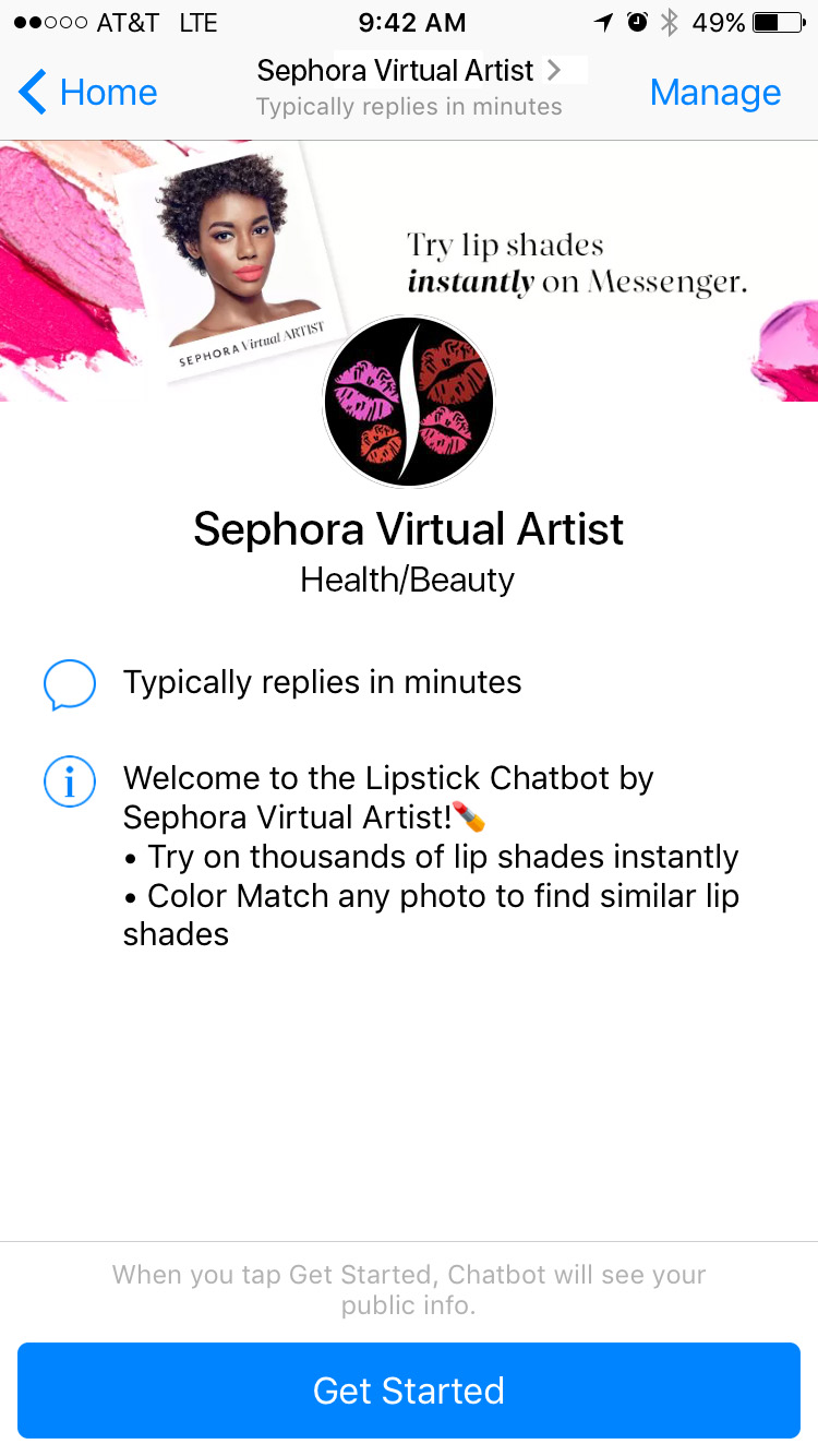 Facebook Messenger for Sephora 