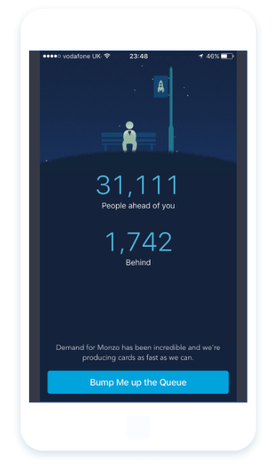 Monzo Growth Hacking mobile-device-monzo
